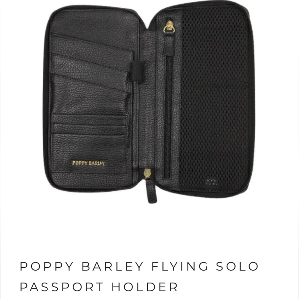 Poppy Barley Black Flying Solo Passport Holder
